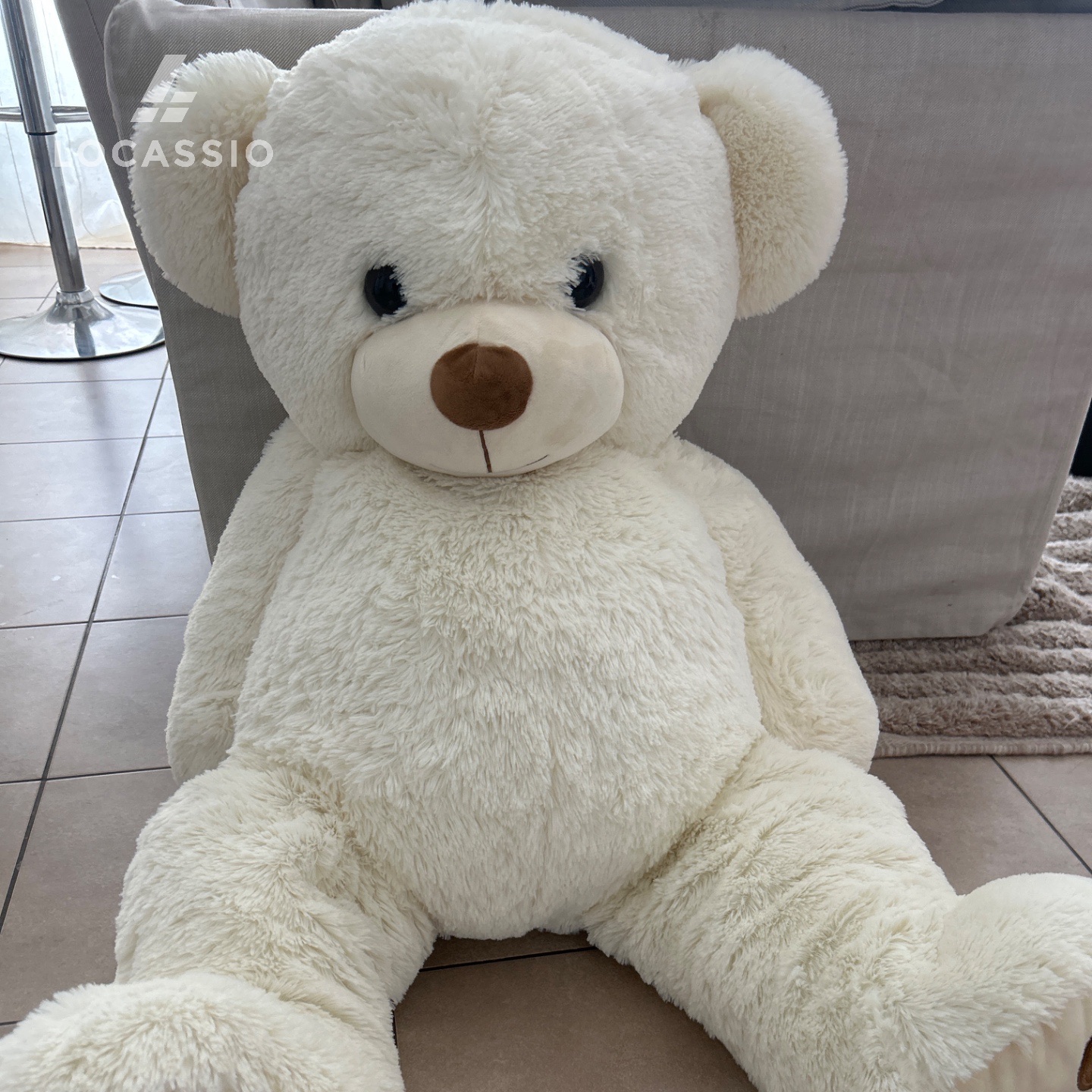Nounours 1m blanc décoration