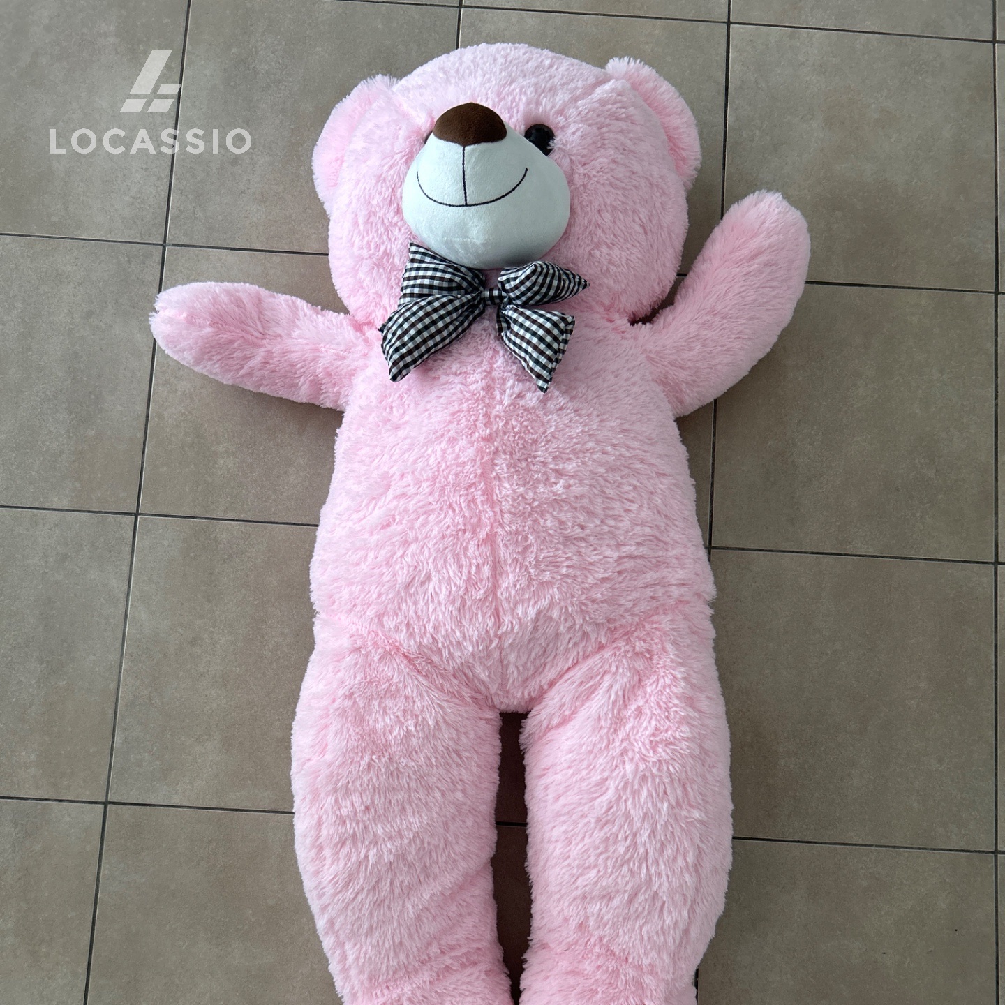 Nounours 1m rose décoration 