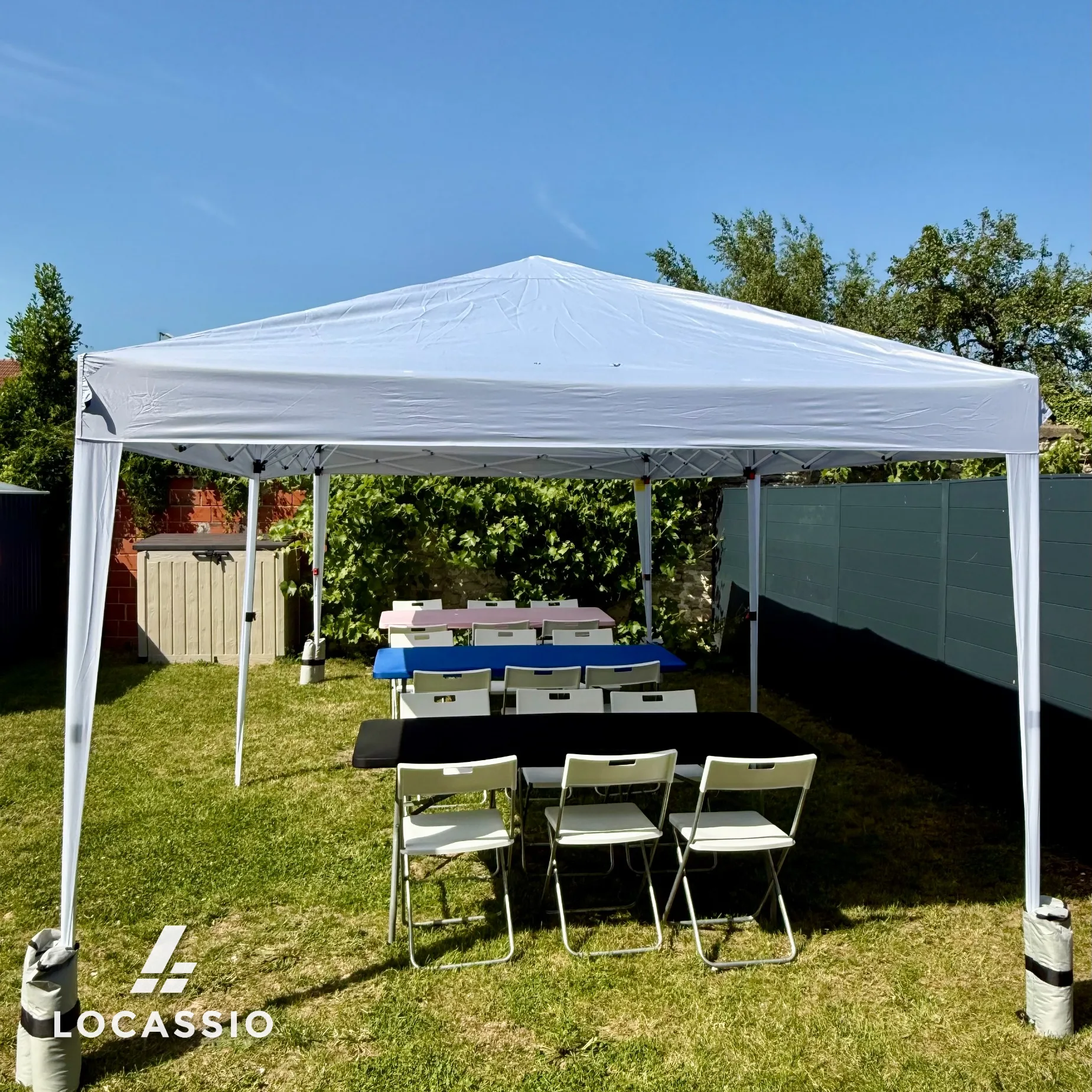 Tonnelle blanche 3m x 6m