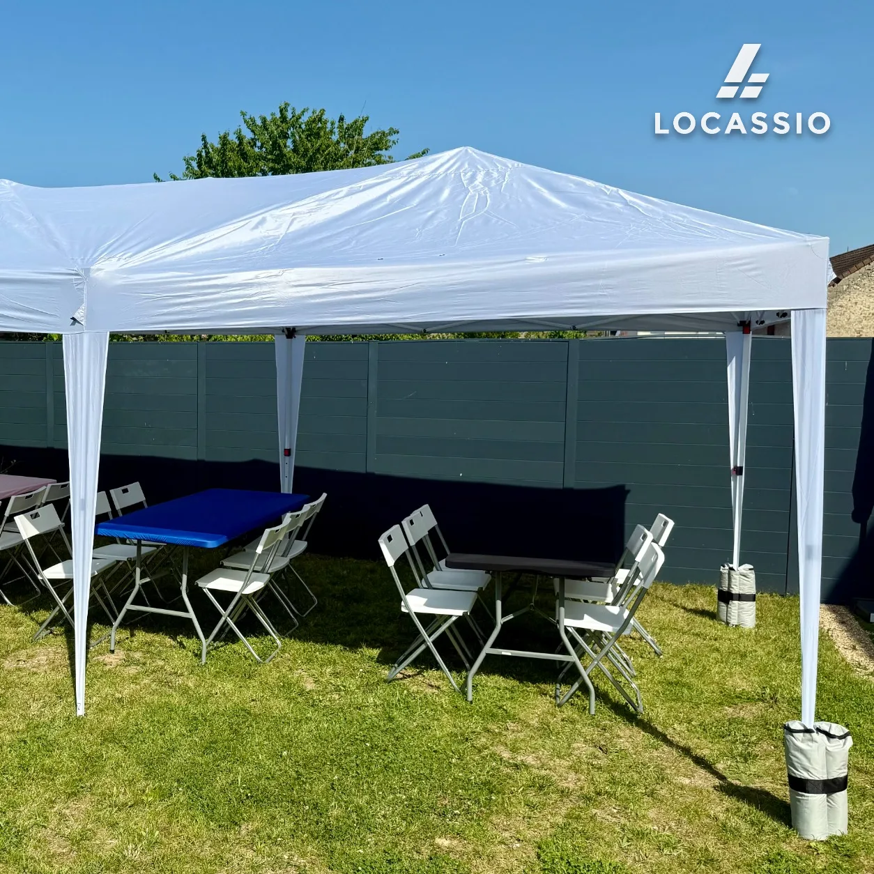 Tonnelle blanche 3m x 6m