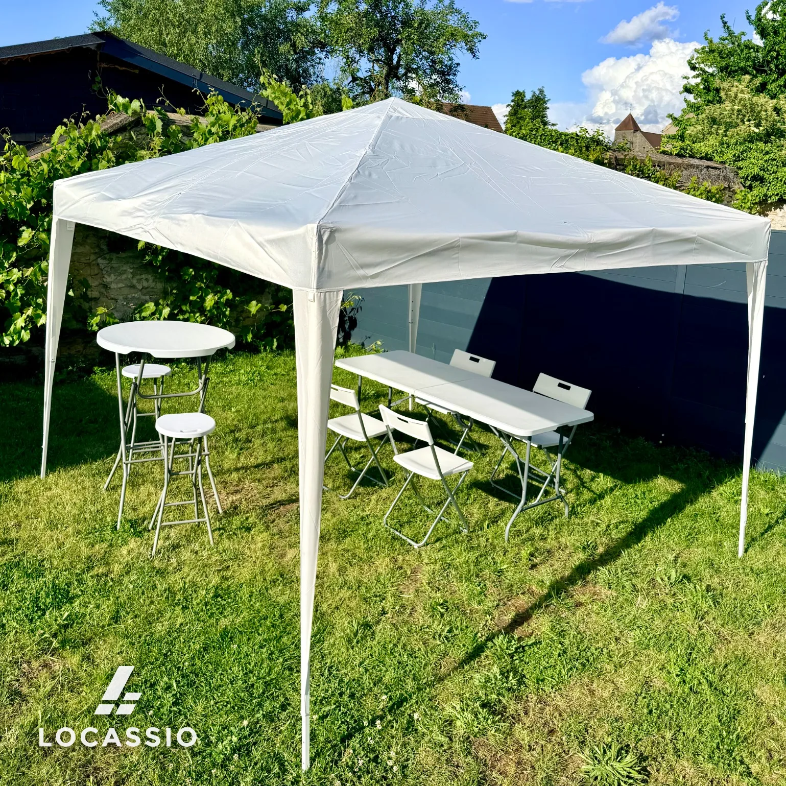 Tonnelle blanche 3m x3m