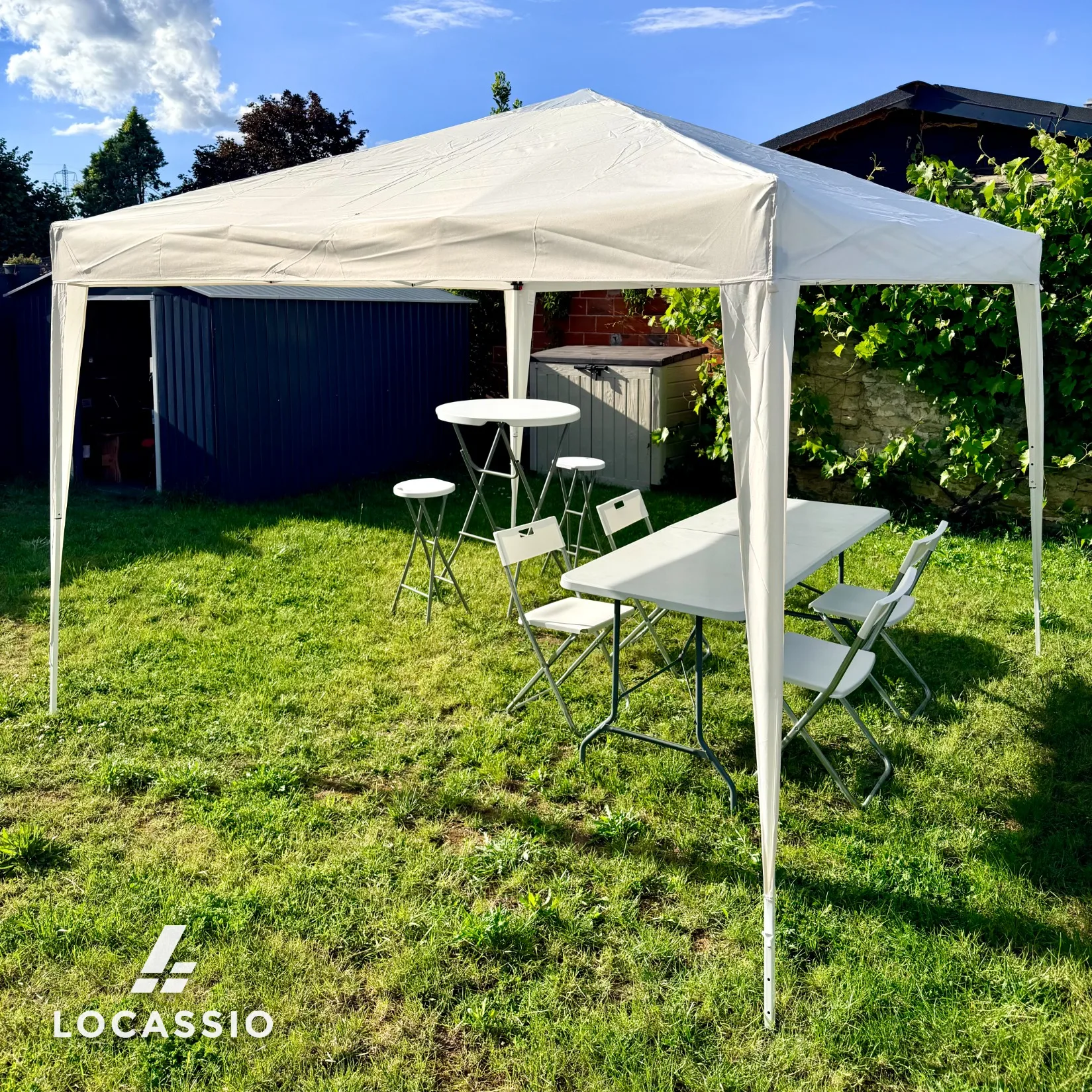 Tonnelle blanche 3m x3m