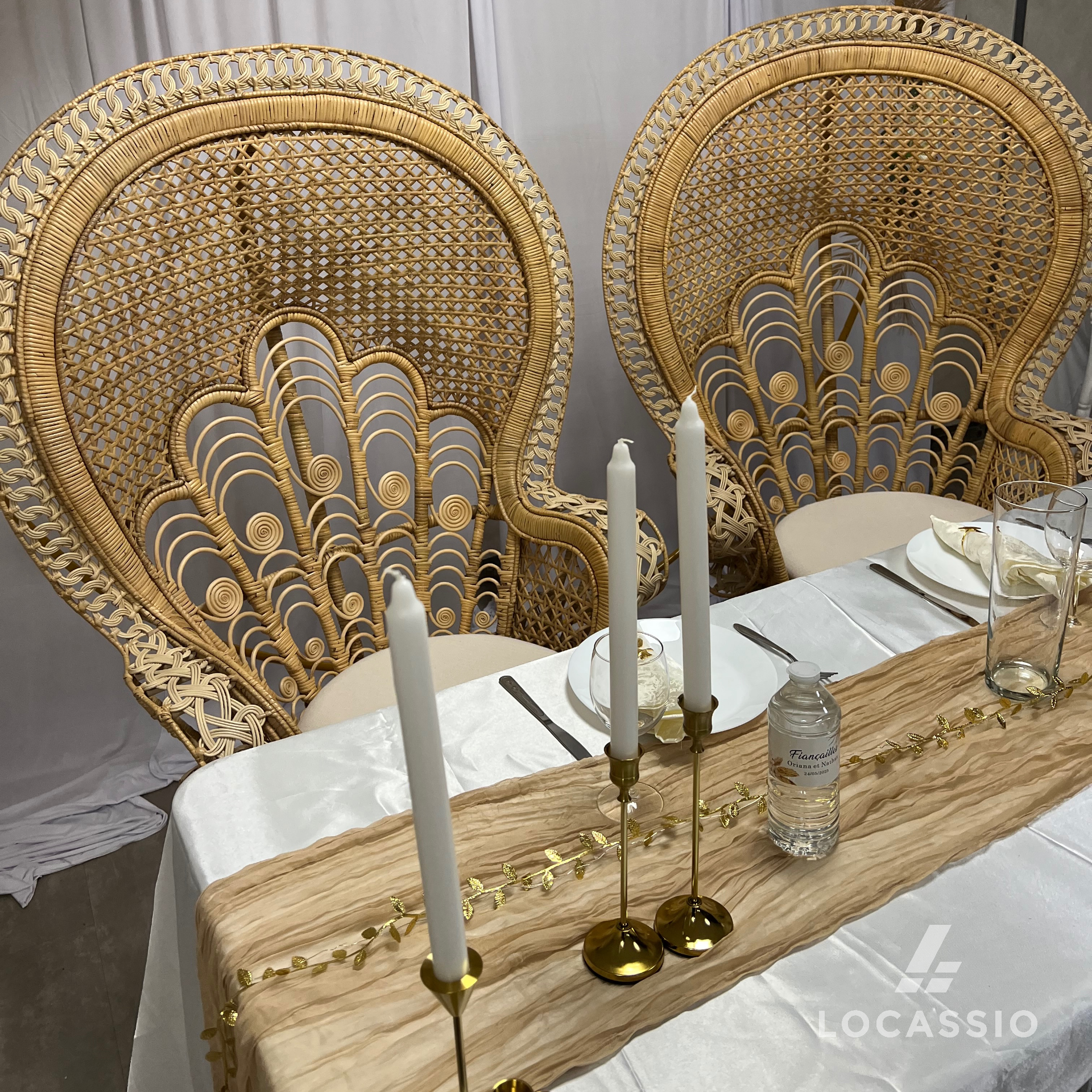 Duo de chaises en rotin 