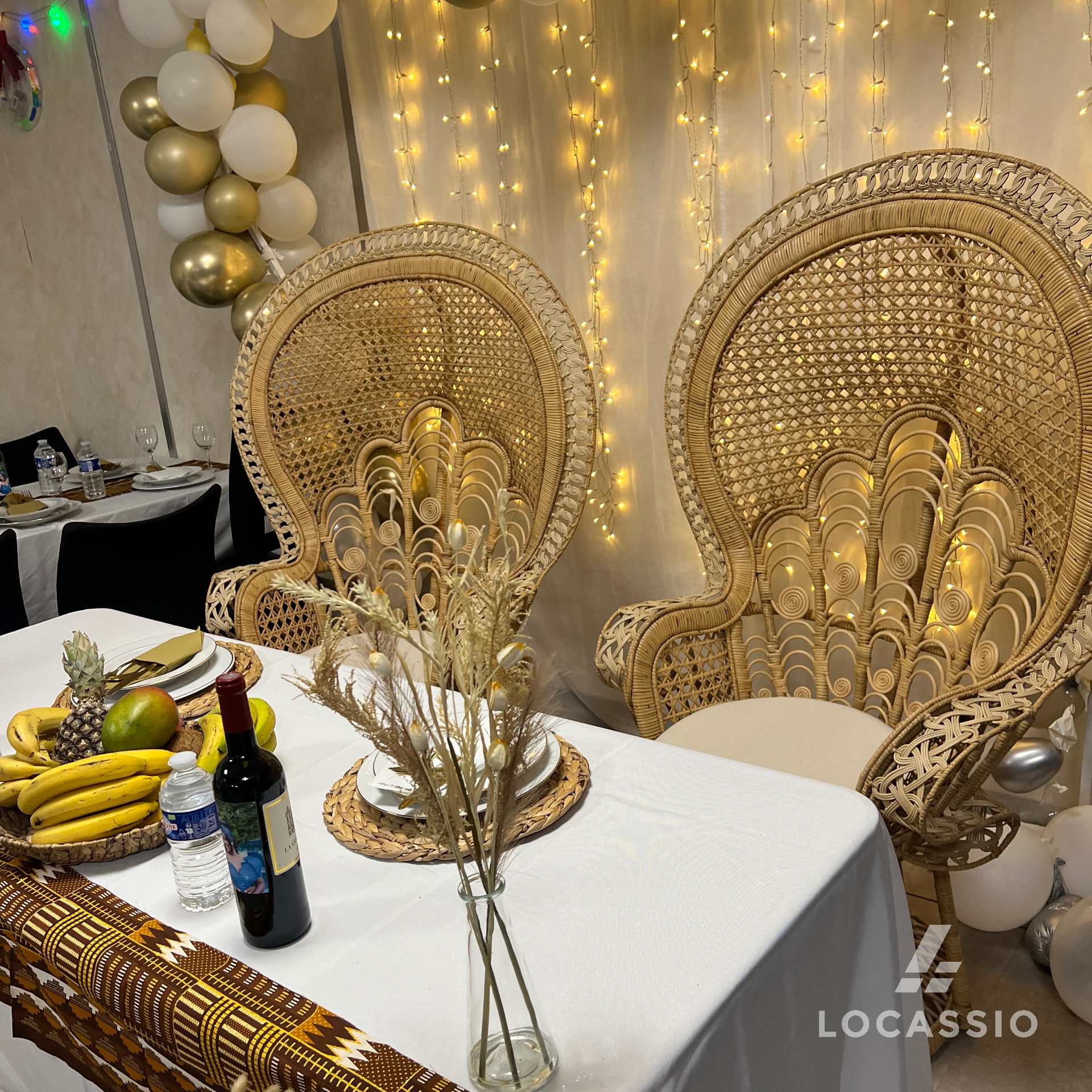 Duo de chaises en rotin 