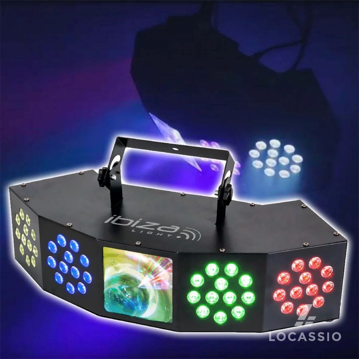 Projecteur Multi-Effets 3-en-1 Ibiza Light COMBI-FX4