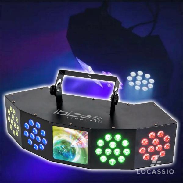Projecteur Multi-Effets 3-en-1 Ibiza Light COMBI-FX4