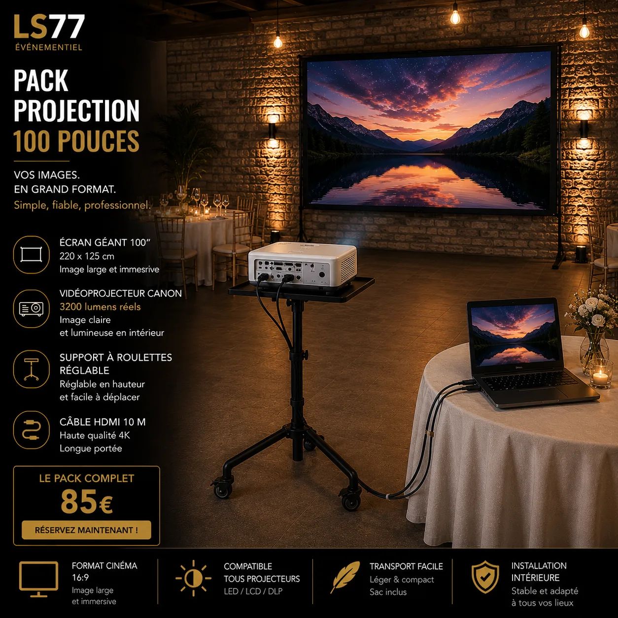 Pack Vidéoprojecteur