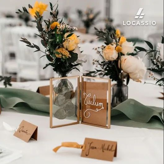 Lot Décoration de Table Mariage Champètre Chic Vert Sauge 
