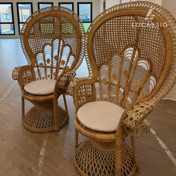 Duo de chaises en rotin